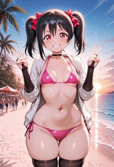 Nico Yazawa -Beach (Love Live!) - Hentai Gallery