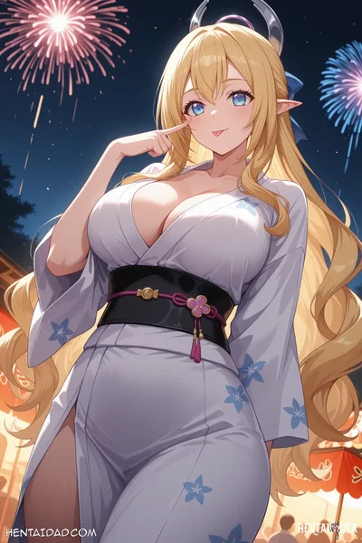 Liala - Yukata || Shinmai Maou no Testament Hentai by Vlen - Uncensored - Hentai Gallery