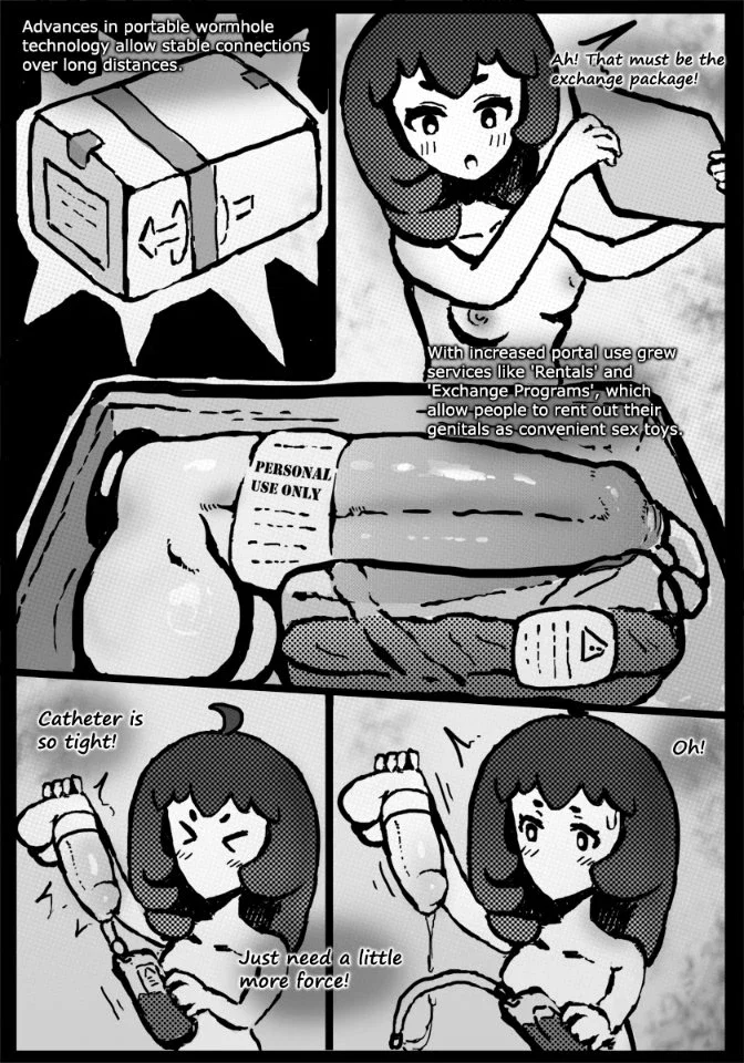 Programa de intercambio - big penis body modification cbt cum swap eggs futanari huge... - Galería Hentai - Image 1