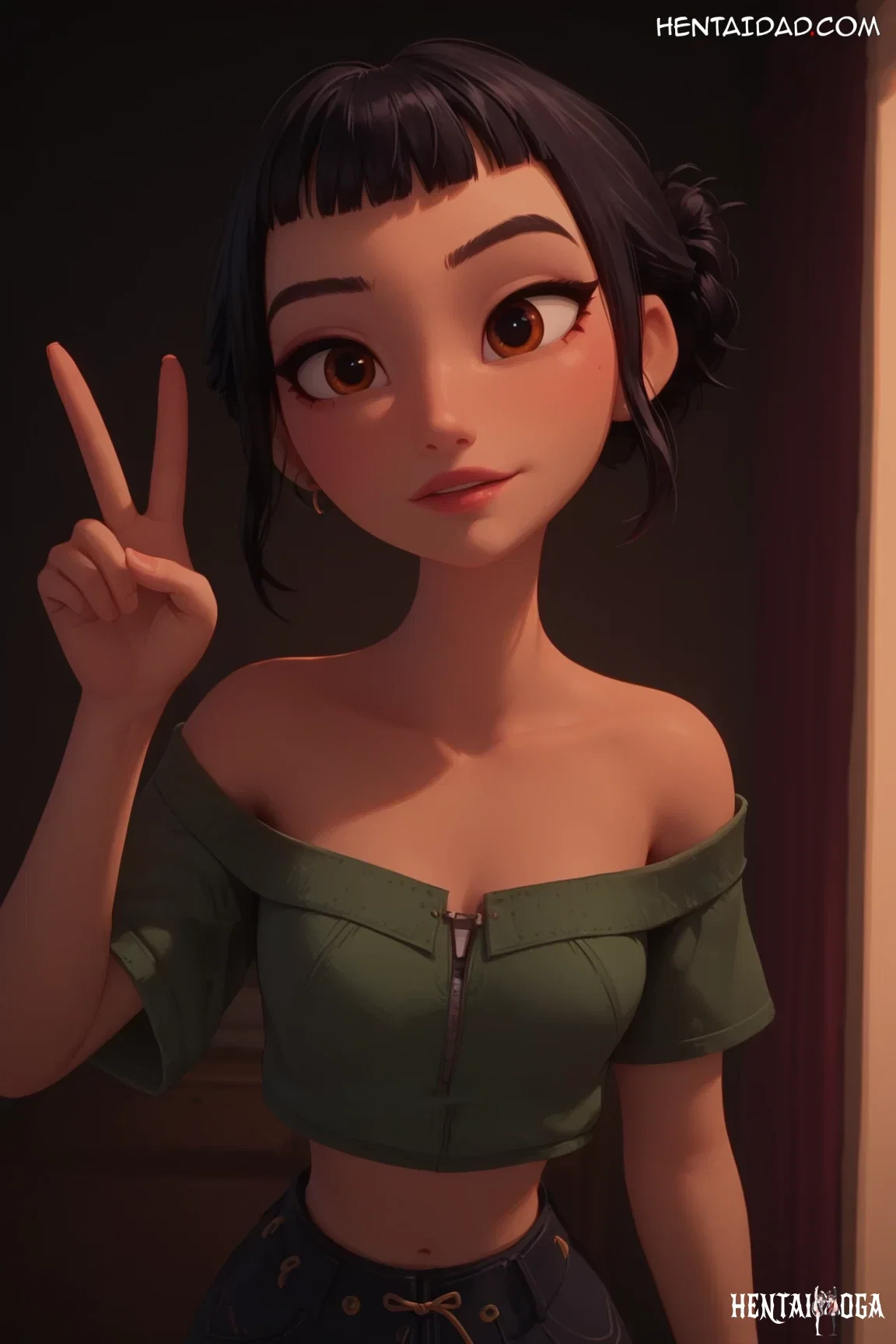 Zoeys spooky night | KPop Demon Hunter Hentai by DreamFrameAI - Uncensored - EC4AwldRgKDbwpFaWC4jGw DreamFrameAI Hentai Uncensored - Hentai Gallery - Image 1