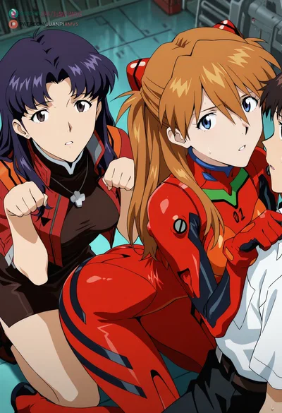 (Juanpi AMVs) Asuka x Misato x Shinji-NSFW - Hentai Gallery