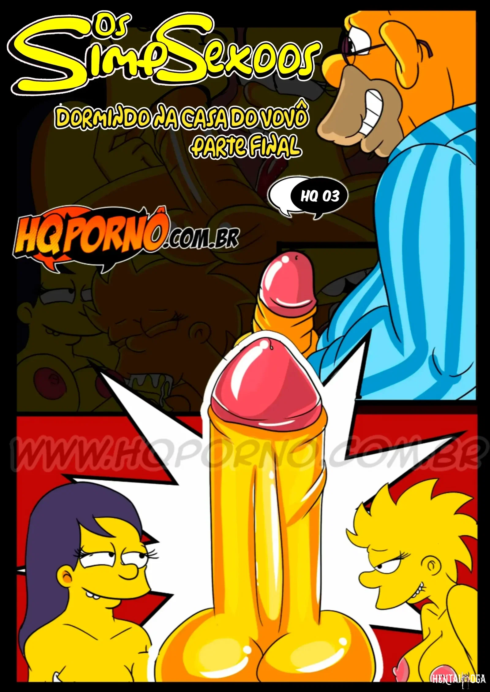 Dormindo na casa do Vovô – Parte 2, Os SimpSEXOOS - Cartoon Porno Comics Porno Doujinshi Hentai Brasil HQ Adulto... - Galeria Hentai - Image 1