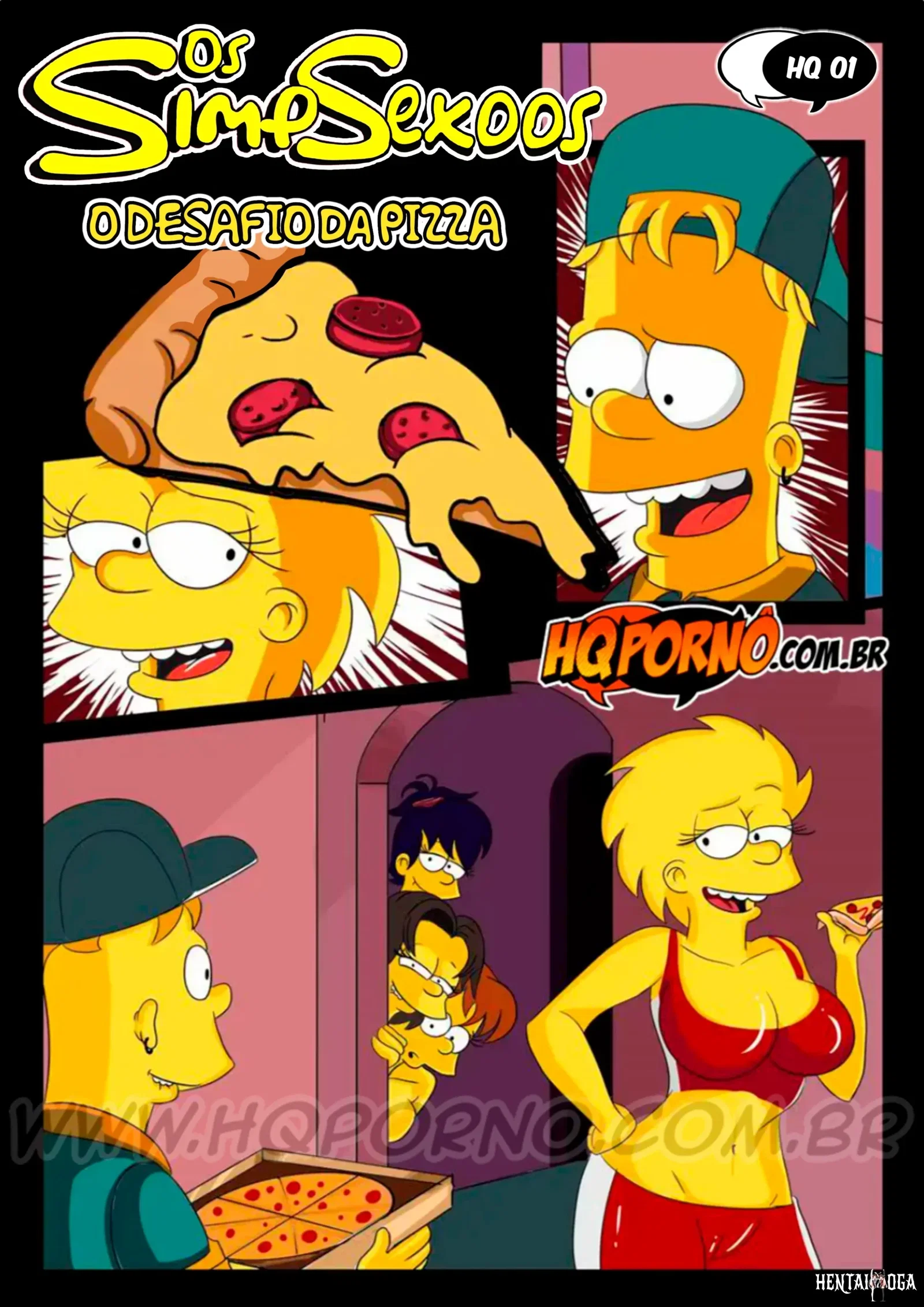 O Desafio da Pizza, Os SimpSEXOOS - Cartoon Porno Comics Porno Doujinshi Hentai Brasil HQ Adulto... - Galeria Hentai - Image 1