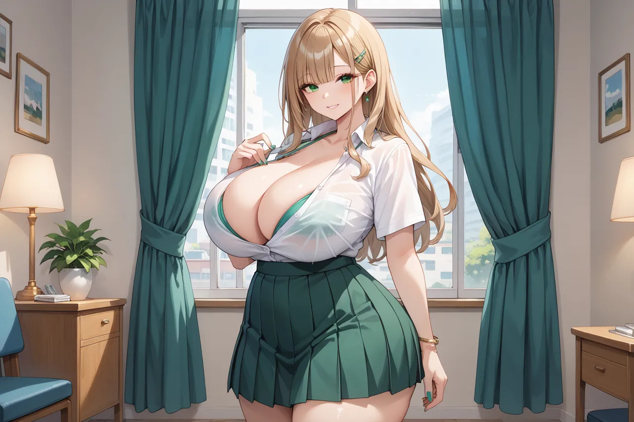 肉感的な巨乳女子高生はオジサン好き2〜小柄でハゲの童貞おじさん×長身爆乳ギャルJK〜 - エロアニメギャラリー - Image 1