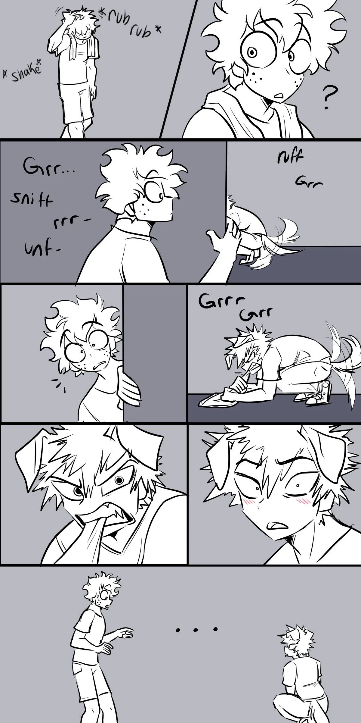 pretty_werewolf | Puppy Kacchan - furry dog boy bite mark knot wholesome blowjob anal anal cre... - Hentai Gallery - Image 1