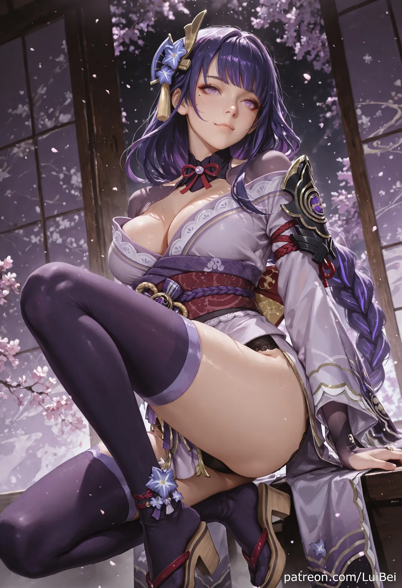 (Pixiv) Lui Bei (123057770) - Raiden Shogun - Hentai Gallery - Image 1
