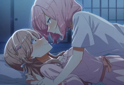 (Pixiv) Gesudere (85305340) - The Lines of Friendship Blur — Angel Ajisai-san Tempts Renako - Hentai Gallery