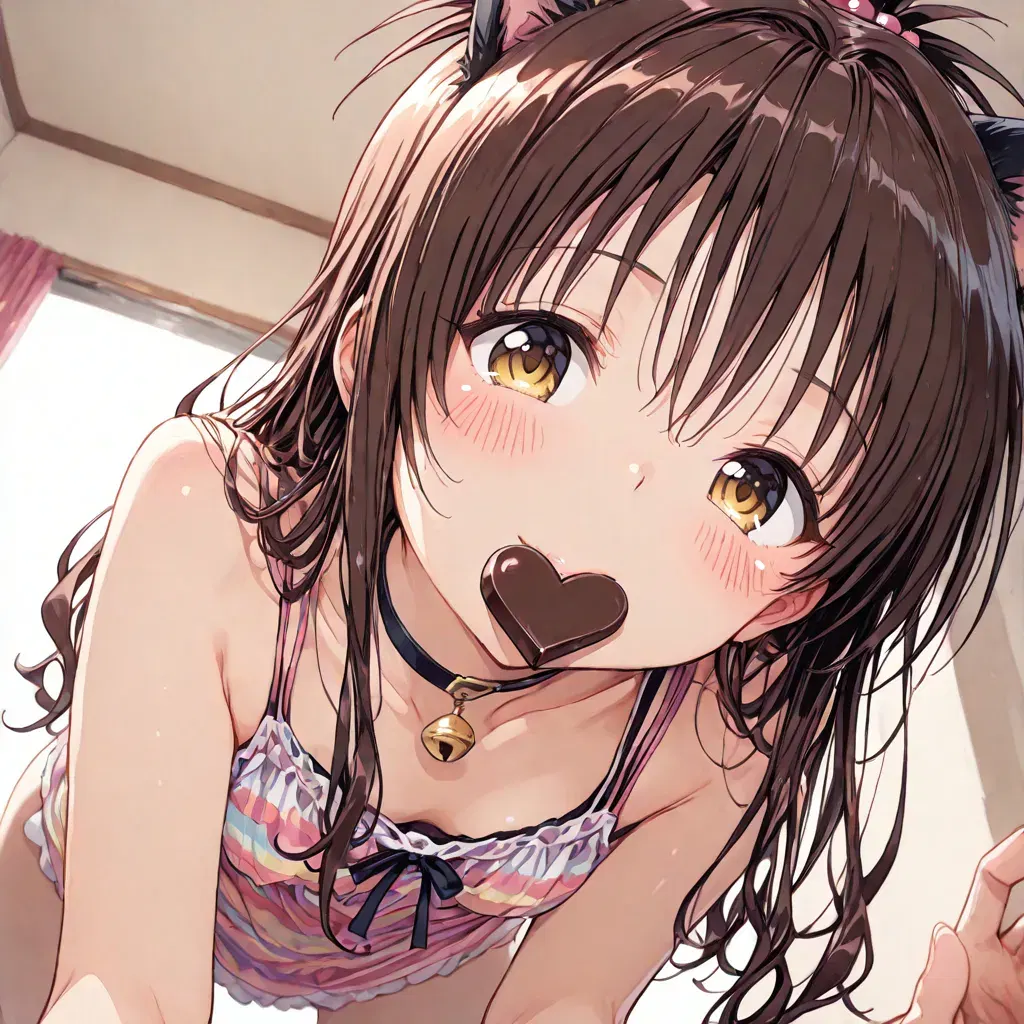 ハッピーバレンタインチョコ猫耳結城美柑 - エロアニメギャラリー - Image 1