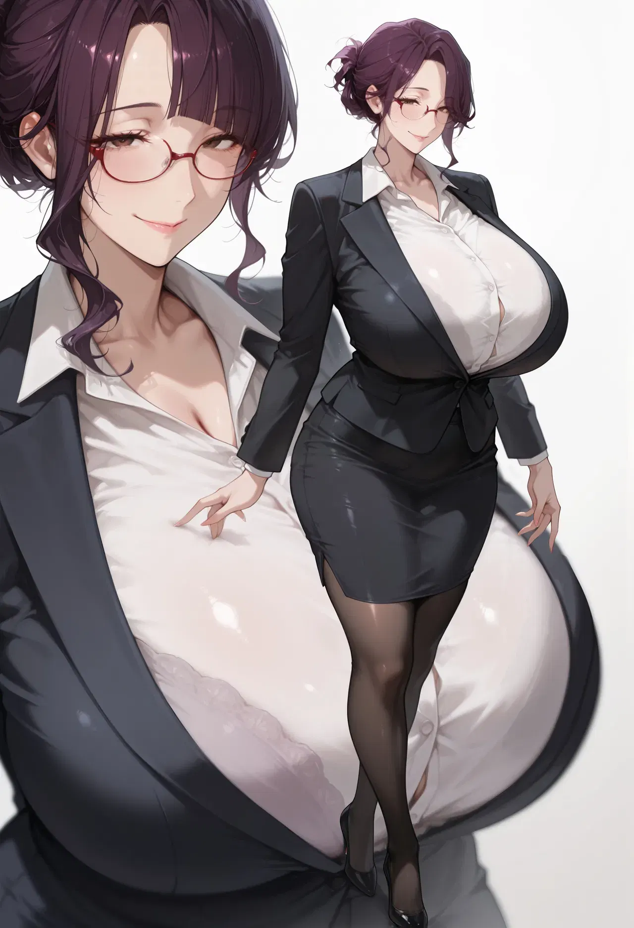 (BigMelons) Ruriko Shioin (empleada de oficina)