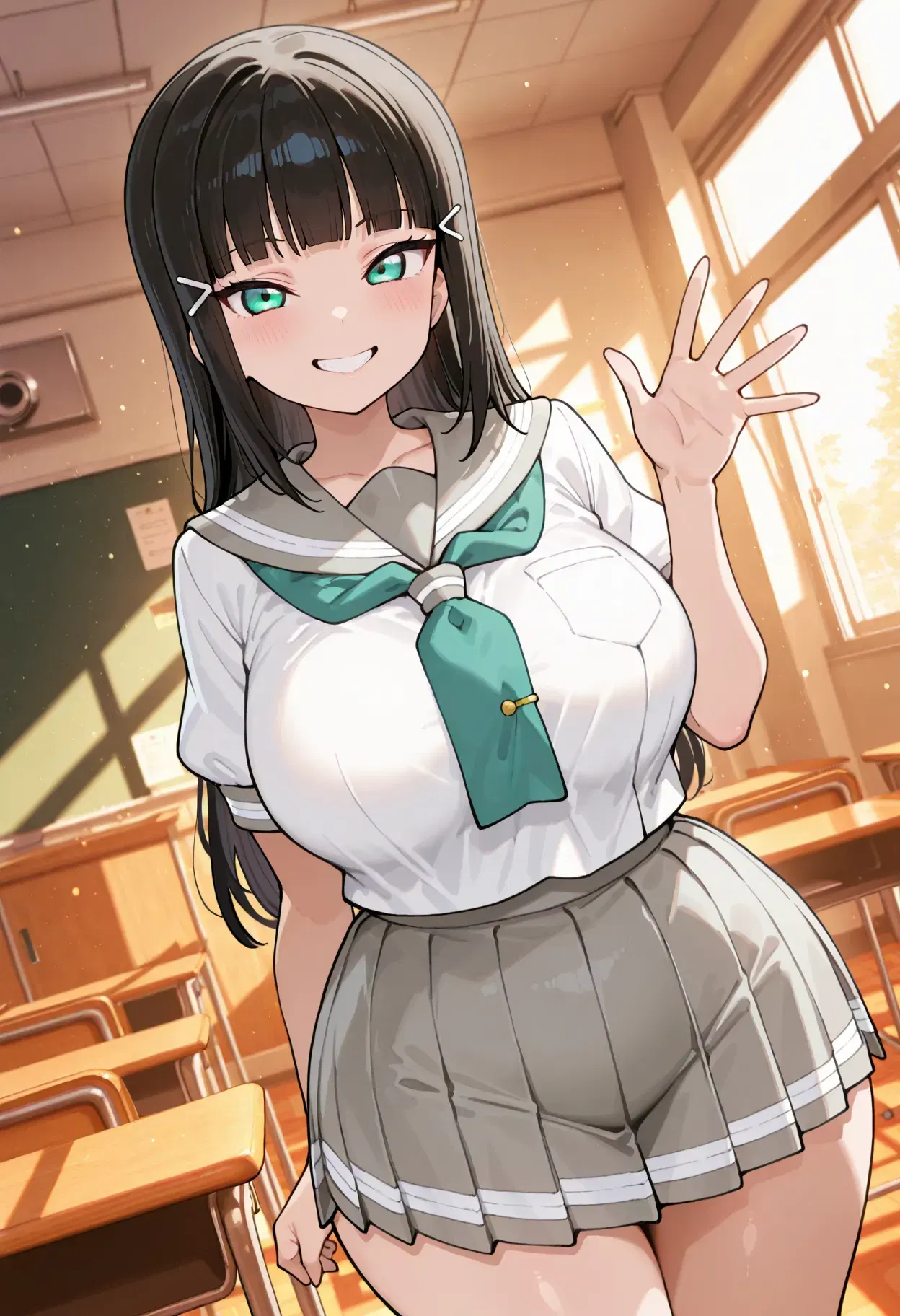 Dia Kurosawa -Bathroom -Uniform -BBC (Love Live Sunshine)