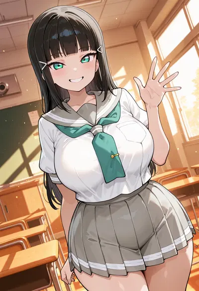 Dia Kurosawa -Bathroom -Uniform -BBC (Love Live Sunshine) - Hentai Gallery