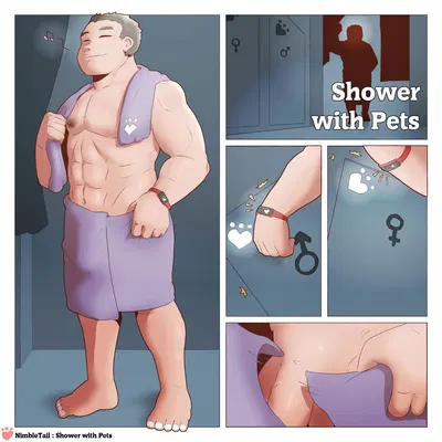 Tomar banho com animais de estimação - Galeria Hentai