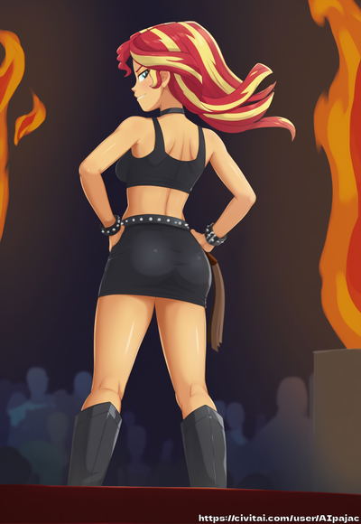 Espectáculo infernal de Sunset Shimmer - Galería Hentai