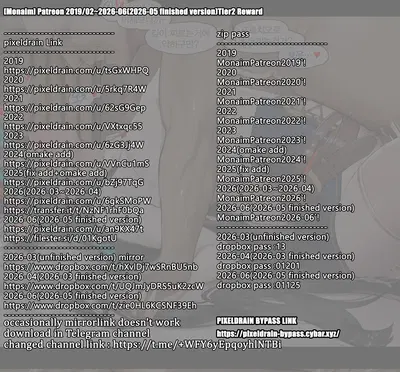 Patreon 02.2019–04.2026 (окончательная версия от 03.2026) — награда уровня 2 - Хентай галерея