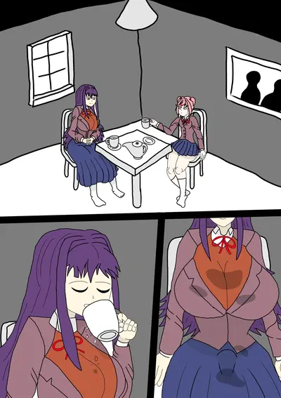 Tea Time with Yuri and Natsuki - Hentai Gallery