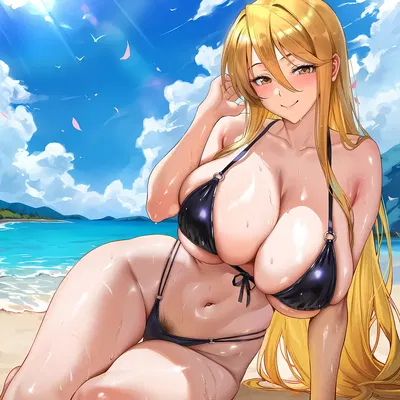 Marikawa Shizuka x BBC - Beach - Hentai Gallery