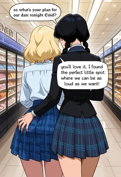 Wednesday and Enid: graveyard sex - Hentai Gallery
