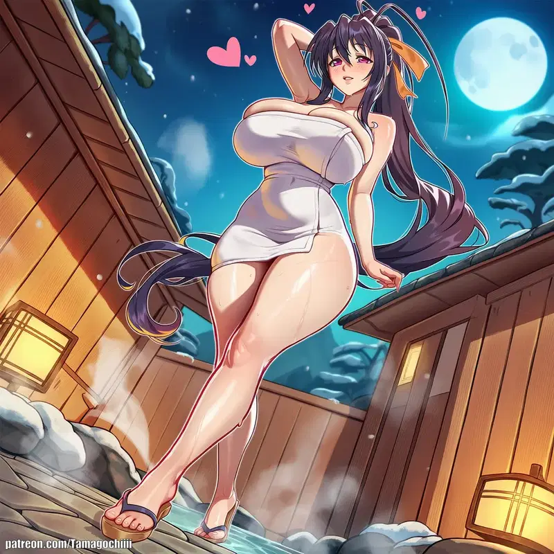 (Tamagochiiii) Akeno's Onsen Surprise