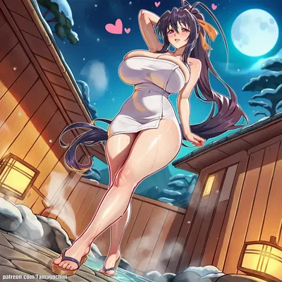 (Tamagochiiii) Akeno's Onsen Surprise - Hentai Gallery