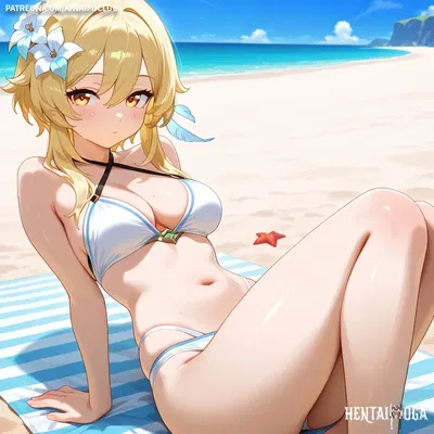 Lumine 熒 white bikini - Hentai Gallery