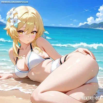 (VIP Exclusive) Lumine 熒 white bikini - Hentai Gallery