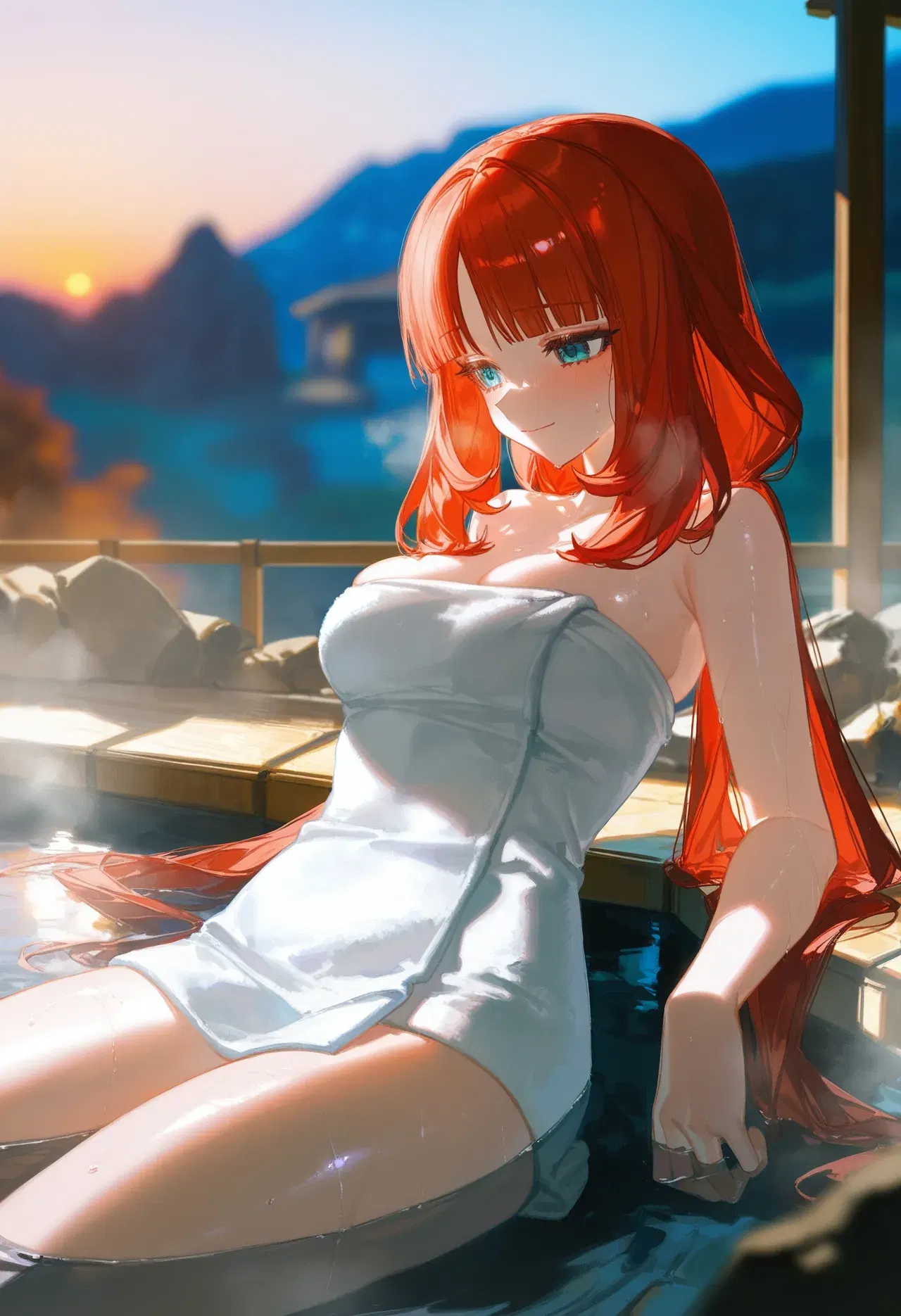 (Cornelia_winterhowl) Nilou X Aether Onsen