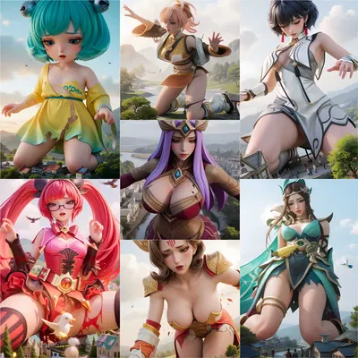 【可以色色18+】王者荣耀 随机散图 Part 9 巨大娘爆衣喷奶秀 - Hentai Gallery