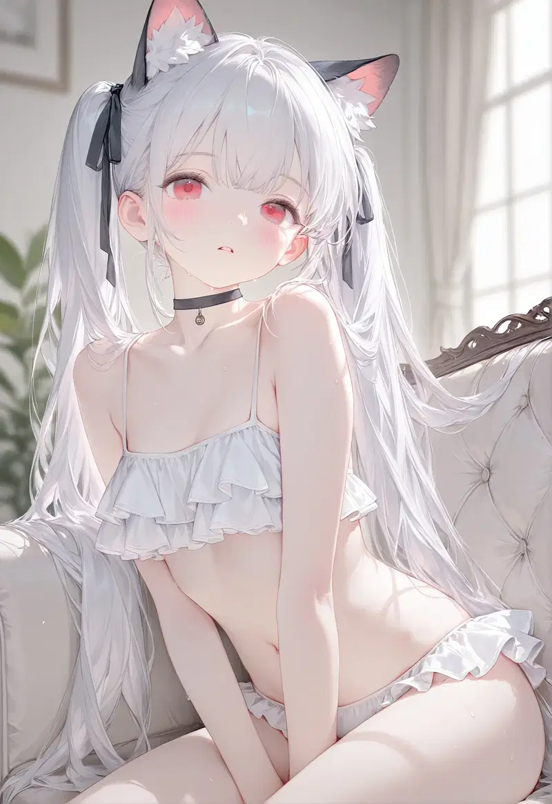 (misoya)-群猫娘,来个逗猫棒吧,最好是37度的-(群友OC)--泳装