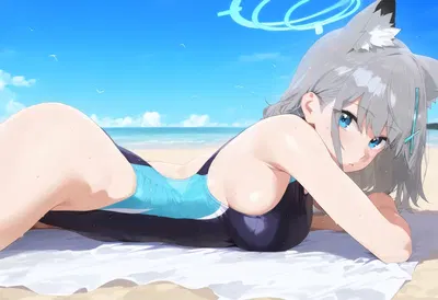 (Taugust) Pakaian renang Shiroko - Galeri Hentai
