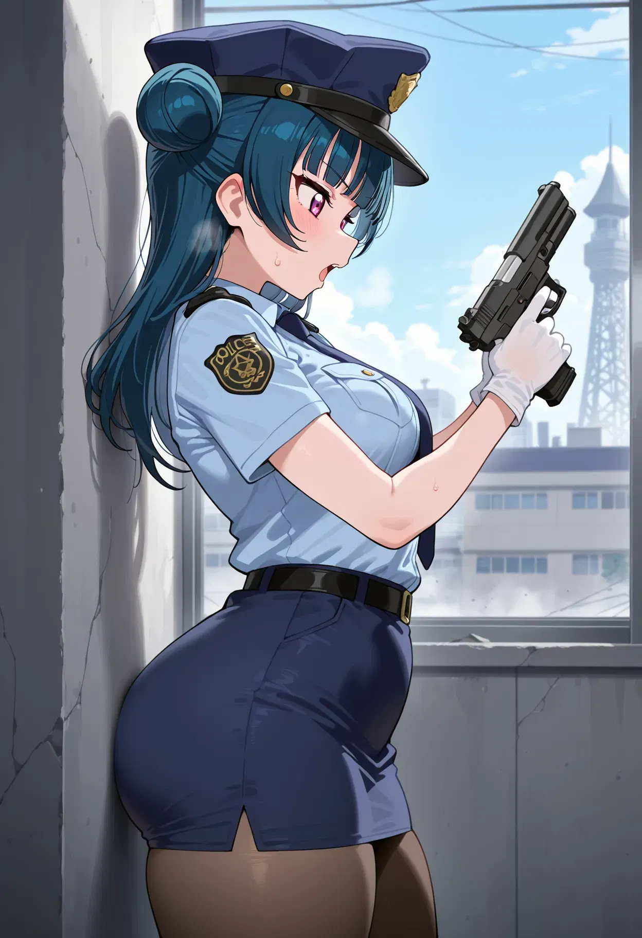 Yoshiko Tsushima- 津島善子-req-police.woman-blindfold-gb-BBC