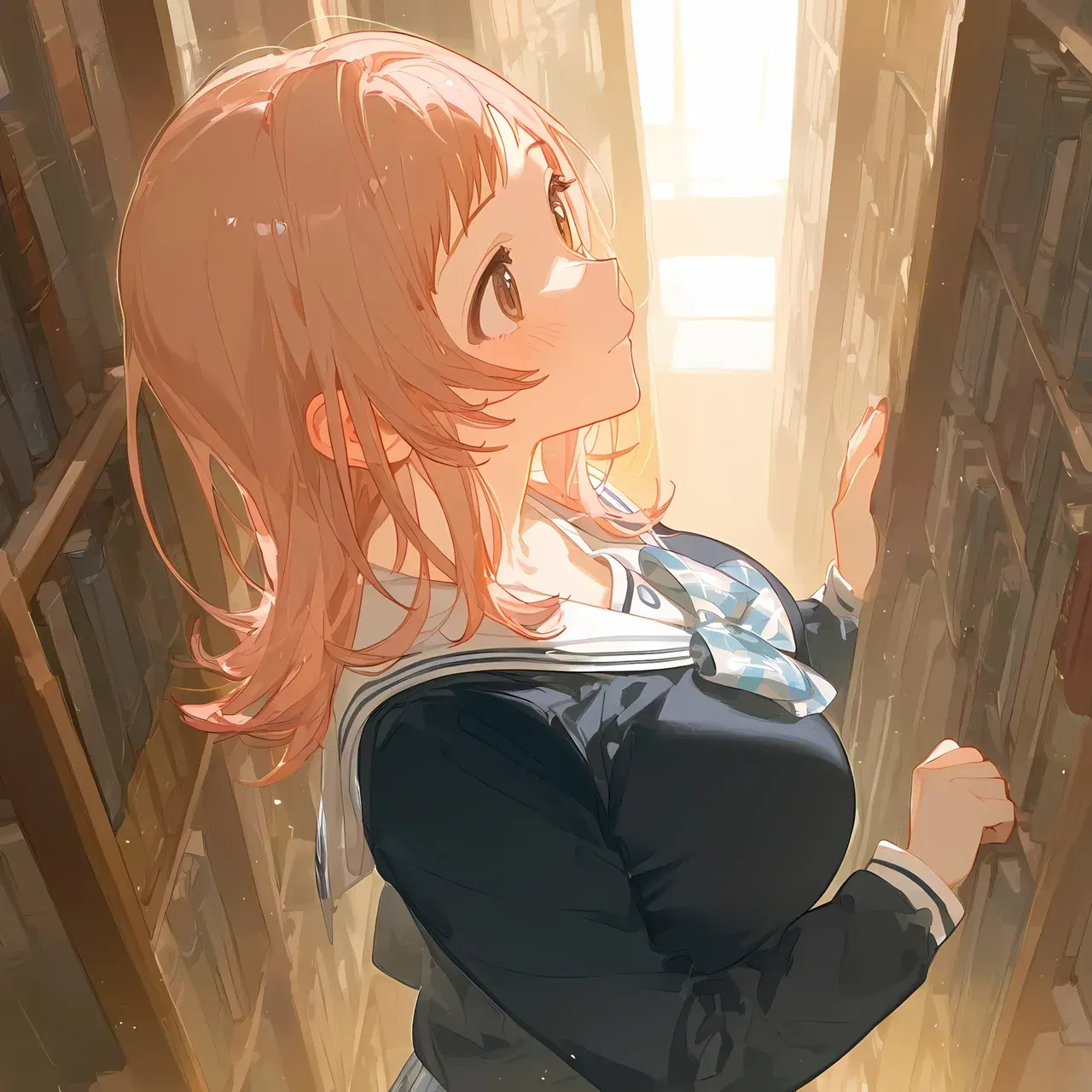 (tabakowayame) 図書館で彼女とエッチなことする(桜木真乃)166P - エロアニメギャラリー - Image 1