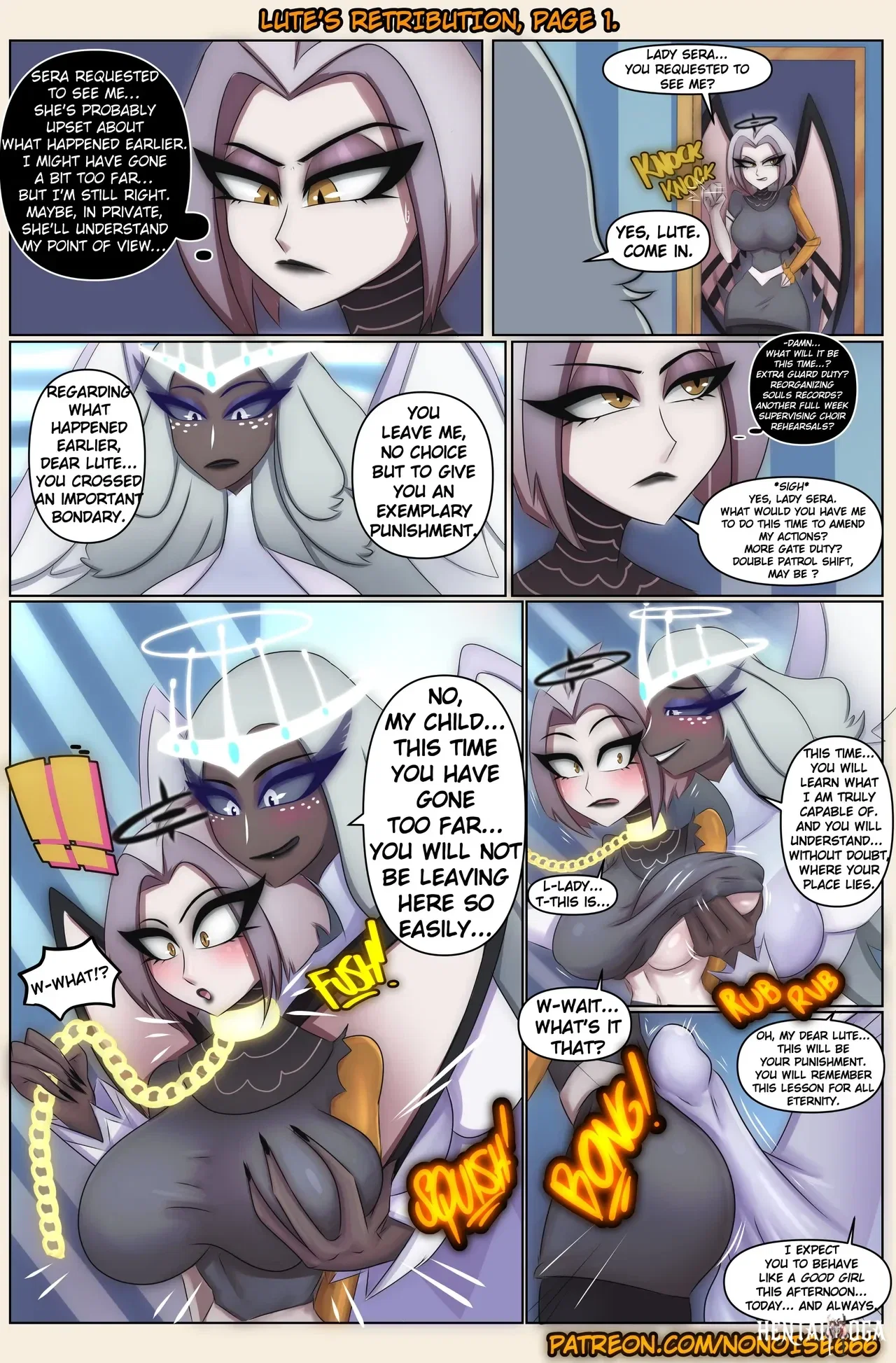 Lute’s Retributnión – Nonoise666 - Big Ass  Big Boobs  Full Color  Hazbin Hotel  Porn Parody - Hentai Gallery - Image 1