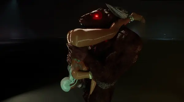 Big Ass Slut 69 position with Giant Minotaur with a Huge Dick - Hentai GIF