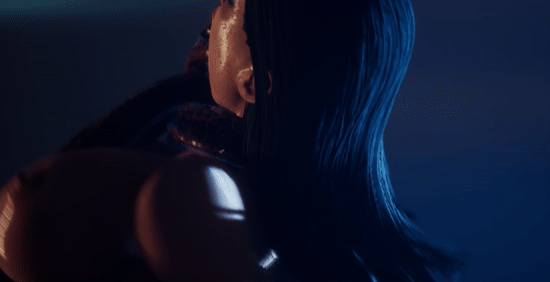 Big Ass Slut do a very rough blowjob to Nightmare Tentacle Monster - Hentai GIF