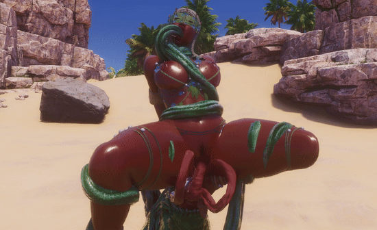 Con đĩ to xác bị con quái vật có xúc tu số 9 hiếp dâm - Hentai GIF