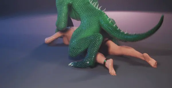 Big Ass Slut fucked from behind by Lizardman - Hentai GIF