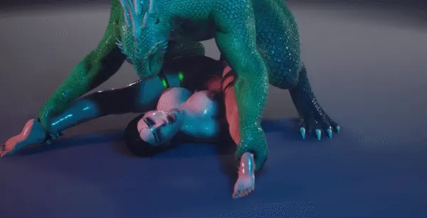 Big Ass Slut rough fucking with Lizardman #2 - Hentai GIF
