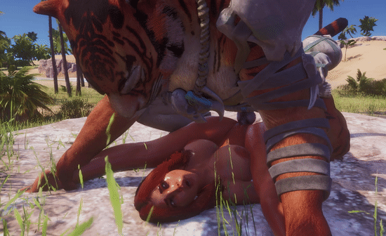 Big Ass Slut wrecked, fucked and owned by Great Tiger #28 - Hentai GIF