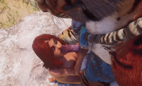 Big Ass Slut wrecked, fucked and owned by Great Tiger #6 - Hentai GIF