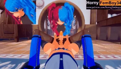 Crush Crush - Nutaku se corre a lo grande con la polla de Femboy - GIF Hentai