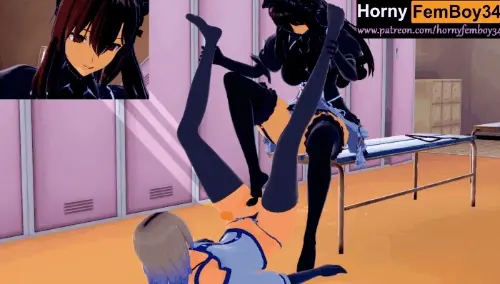 Fate Grand Order - سكاثاك تحصل على هزات جنسية متعددة من فيمبوي - GIF هنتاي