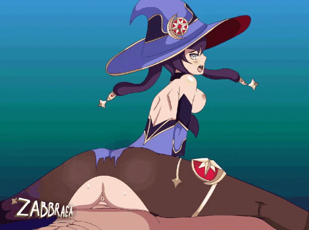 Genshin Impact - Mona (zabbraea) - GIF Hentai