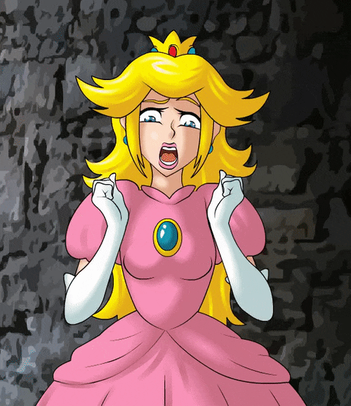 Princess Peach busting them titties out - Hentai GIF