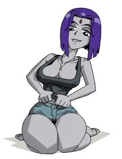 A Raven é tão gostosa que dá vontade de comer. - GIF Hentai