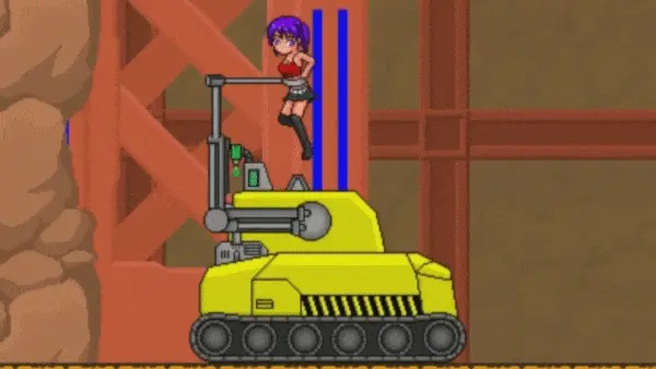 Sae é montada por um robô aspirador gigante e chega ao clímax 1/3 - GIF Hentai