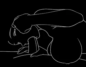 Boquete sensual e lento - GIF Hentai