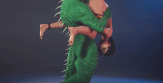 Big Ass Slut 69 fucking with Lizardman #3 - Hentai GIF