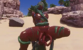 Con đĩ to xác bị con quái vật có xúc tu số 9 hiếp dâm - Hentai GIF