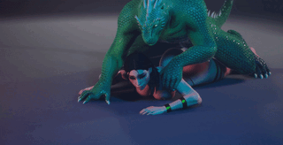 Big Ass Slut fucked from behind by Lizardman #2 - Hentai GIF