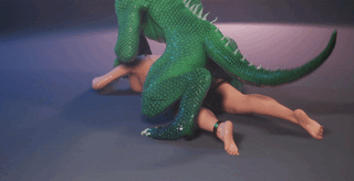 Big Ass Slut fucked from behind by Lizardman - Hentai GIF